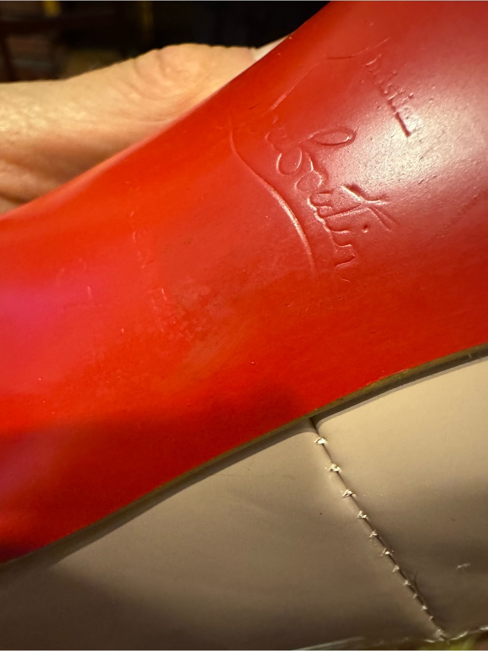 Christian Louboutin Nude Patent Pointed-Toe Stiletto Pumps size 37 authentic - Picture 9 of 12
